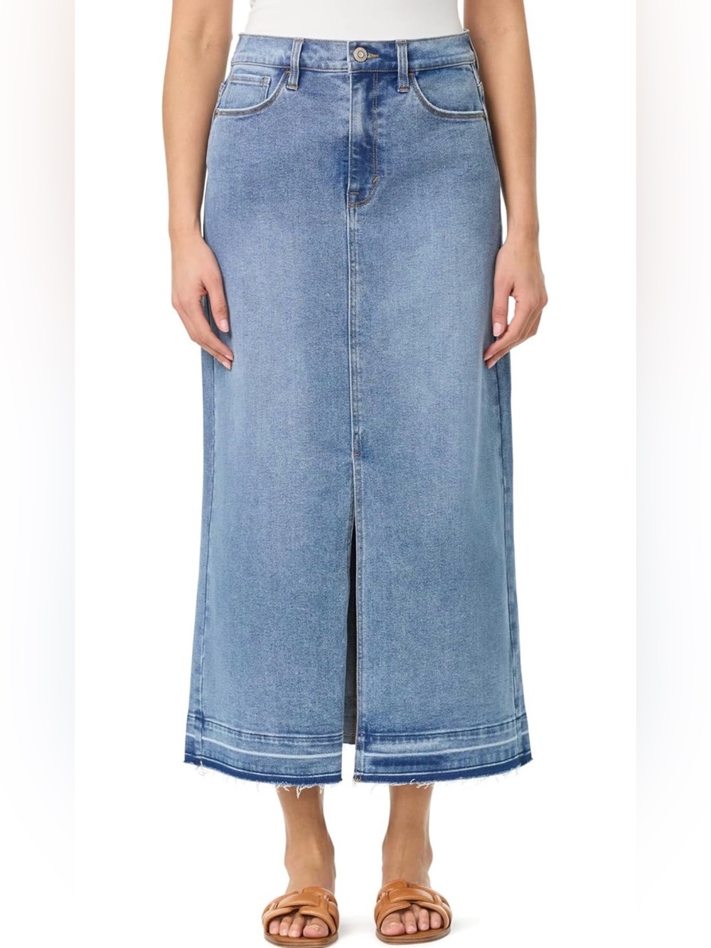 💙 Kenzie Light Blue Denim Maxi Skirt